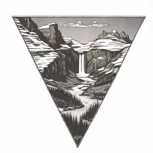 Glacier National Park Grinnell Glacier tattoo design idea