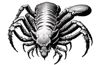 Upper back, dark, centipede, disturbing, creepy, bones, death tattoo design idea