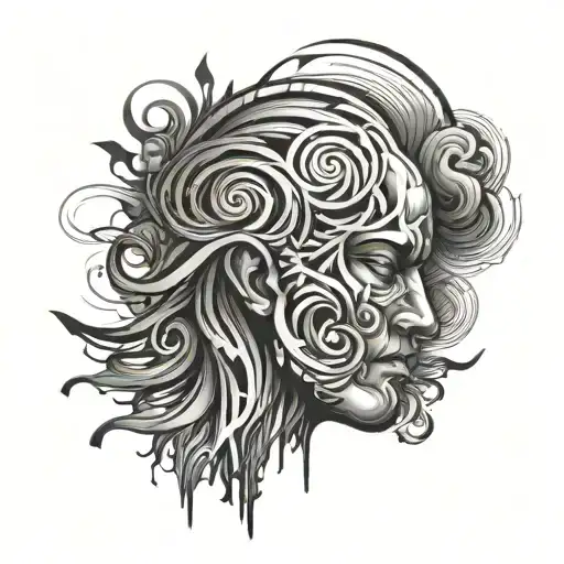overthinking abstract design featuring tattoo design idea