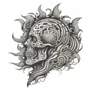 overthinking abstract design featuring tattoo design idea