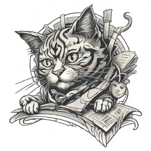 cat tax returns and the new company  tattoo design idea