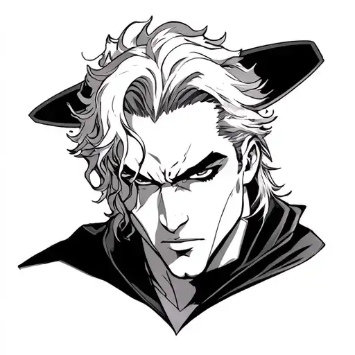 dio brando from jojo bizarre adventure tattoo design idea