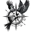 jack sparrows compass design tattoo design idea