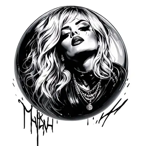 lady gaga mayhem ball tattoo design idea