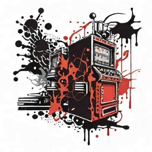 slot machine tattoo design idea