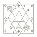 7 of diamonds tattoo design idea