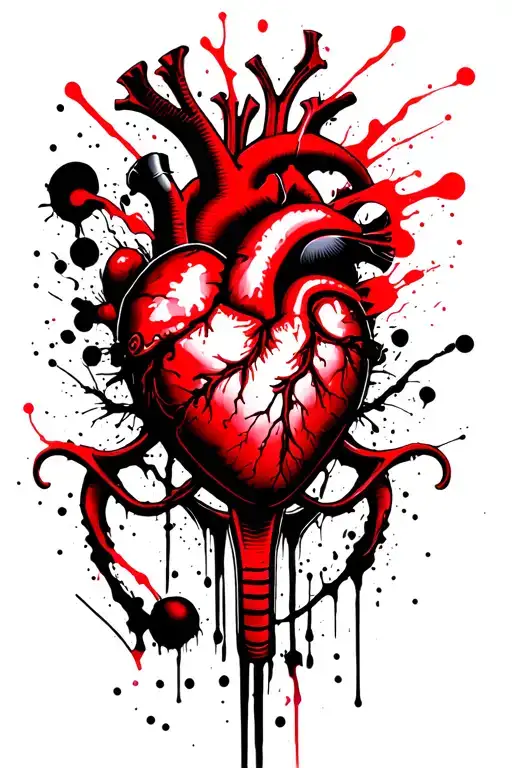 uterus heart tattoo tattoo design idea