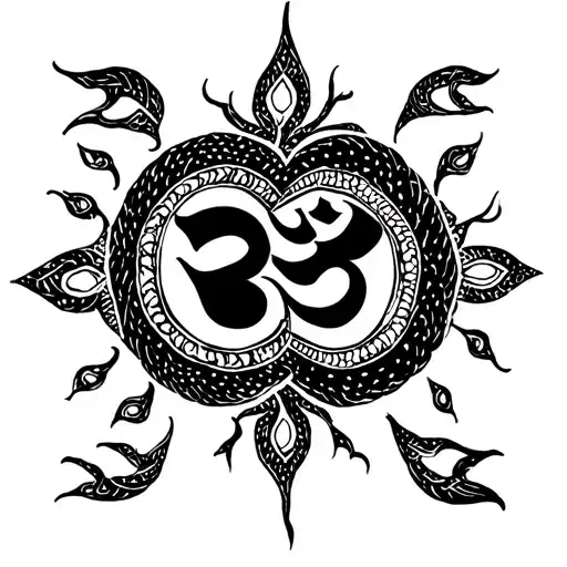 trishul damroo snake mahamrityunjay mantra written om tattoo design idea