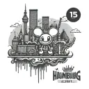 Hamburg City Skyline with Deadmau5 Logo  tattoo design idea