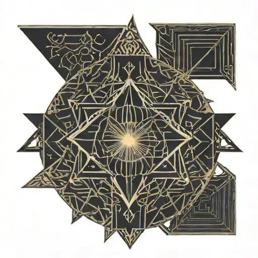 sigil protection and money attraction   tattoo design idea