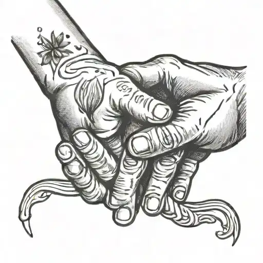 pinky promise finger tattoo design idea