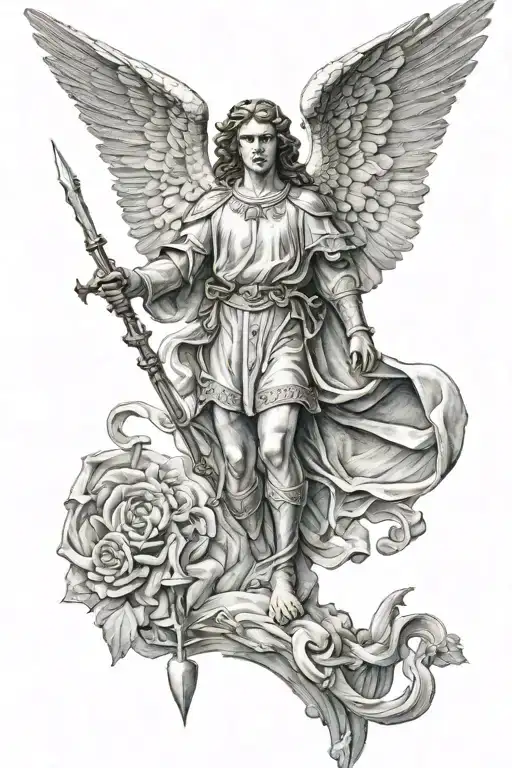 catholic tattoo Michael the archangel tattoo design idea