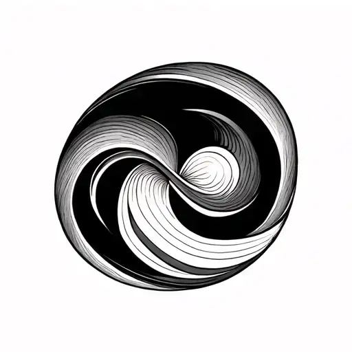 infinity loop with single wave line tattoo tattoo design idea