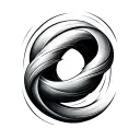 infinity loop with single wave line tattoo tattoo design idea