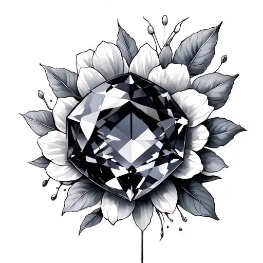 Birthstone tattoo design idea