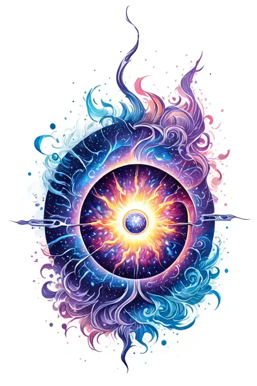 supernova tattoo design idea