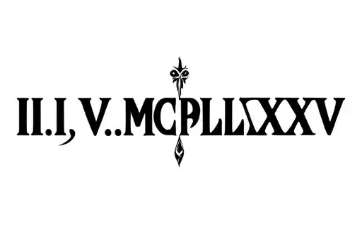 "III.V.MCMLXXXV" tattoo design idea