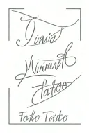 text written tattoo design idea