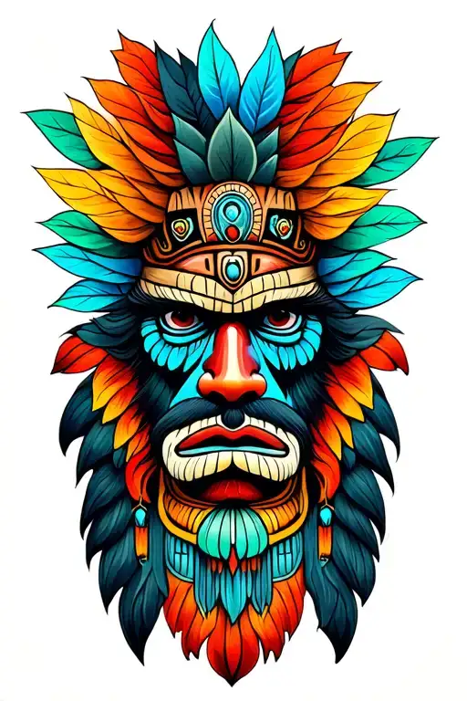 totem field tattoo design idea