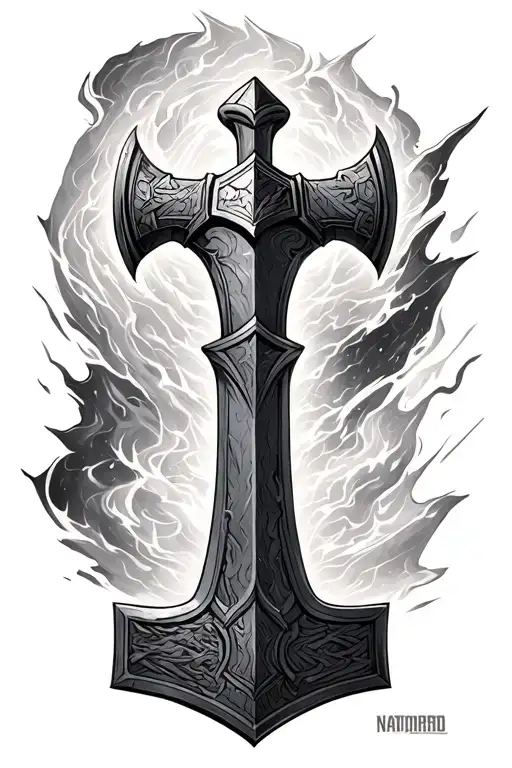 Mjolnir and stormbreaker tattoo design idea