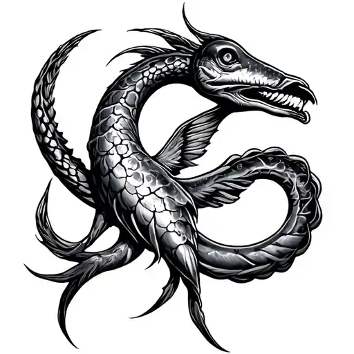 longshore hook tattoo design idea