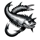 longshore hook tattoo design idea