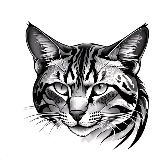 bobcat tattoo fine line tattoo design idea