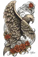 fallen angel wings tattoo design idea