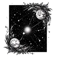andromeda constellation tattoo design idea