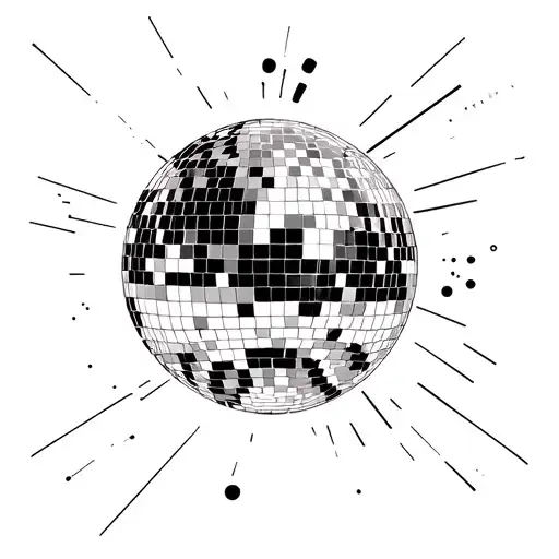 disco ball tattoo design idea
