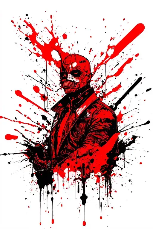 Character Rorshah from the comic book Keepers tattoo design idea