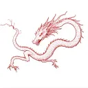 Sakura tree dragon tattoo design idea