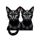 3 cats fine line tattoo tattoo design idea