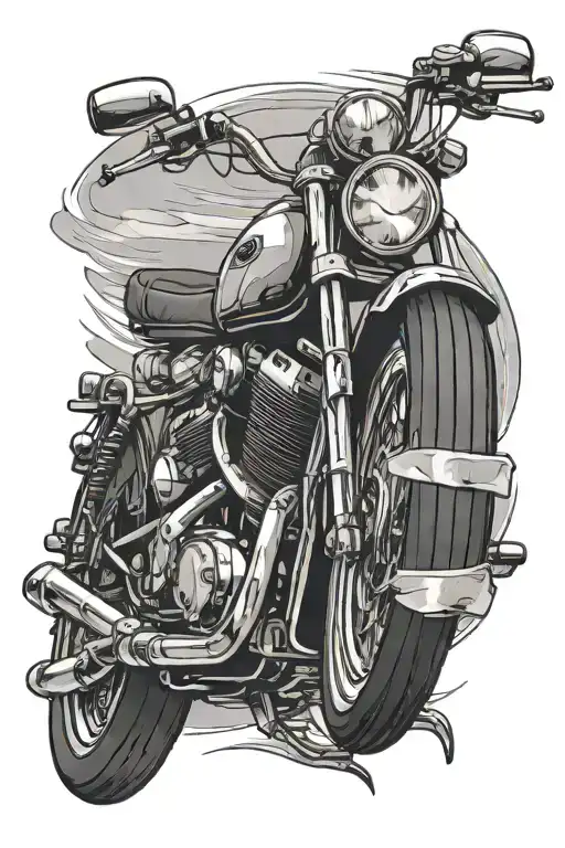 motorcycle route tattoo design idea