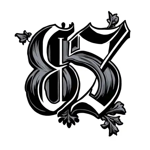 roman numerals 85 22 tattoo design idea