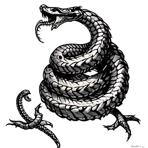 gadsden flag tattoo design idea