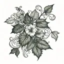 pen ivy vines surrounding tattoo design idea
