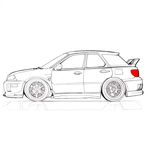 Subaru and evo IX XIII XVIII tattoo design idea