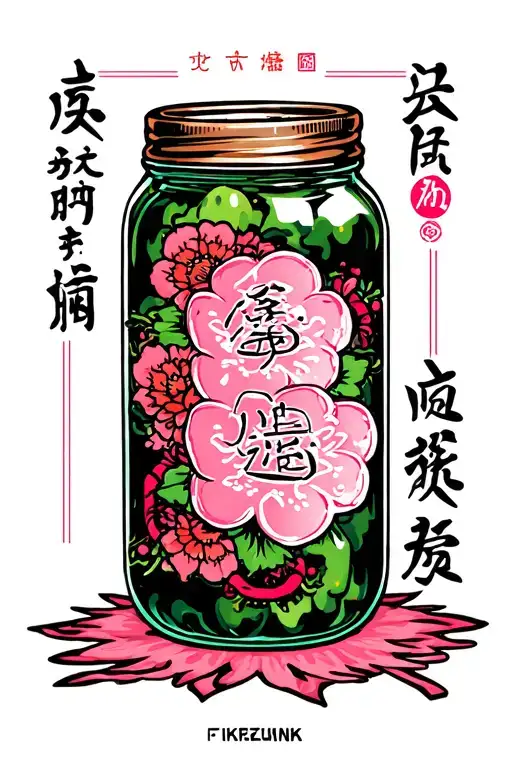 pickle jar that says pickled pink tattoo design idea