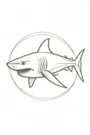 Shark head coming tattoo design idea
