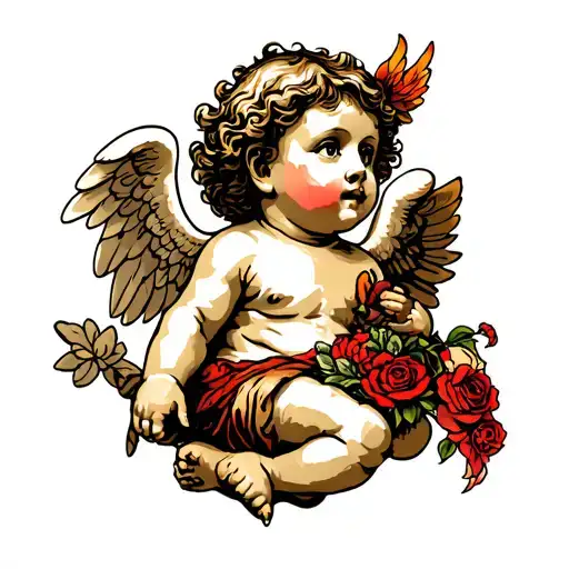 cherub tattoo design idea