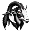 3 headed goat tattoo design idea