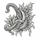 1994 year with flames tattoo design idea