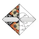 Gemini and Aquarius patern geometrical tattoo design idea
