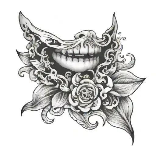Throat tattoo design idea