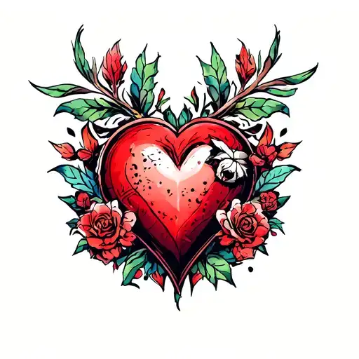 herz tattoo design idea