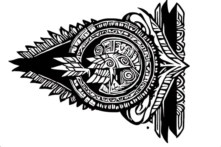 aztec coin tattoo tattoo design idea