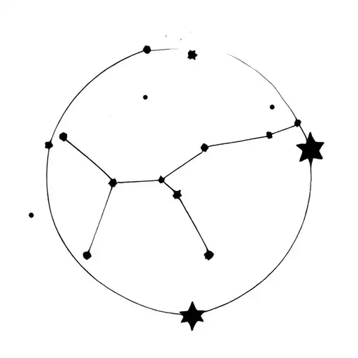 sagitaruis and leo constellation tattoo design idea
