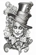 mad hatter tattoo design idea