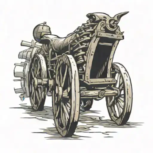 wagon wheel tattoo design idea